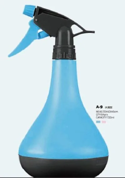 A-9 model, 720ml blue plastic spray bottle with a black base and spray nozzle