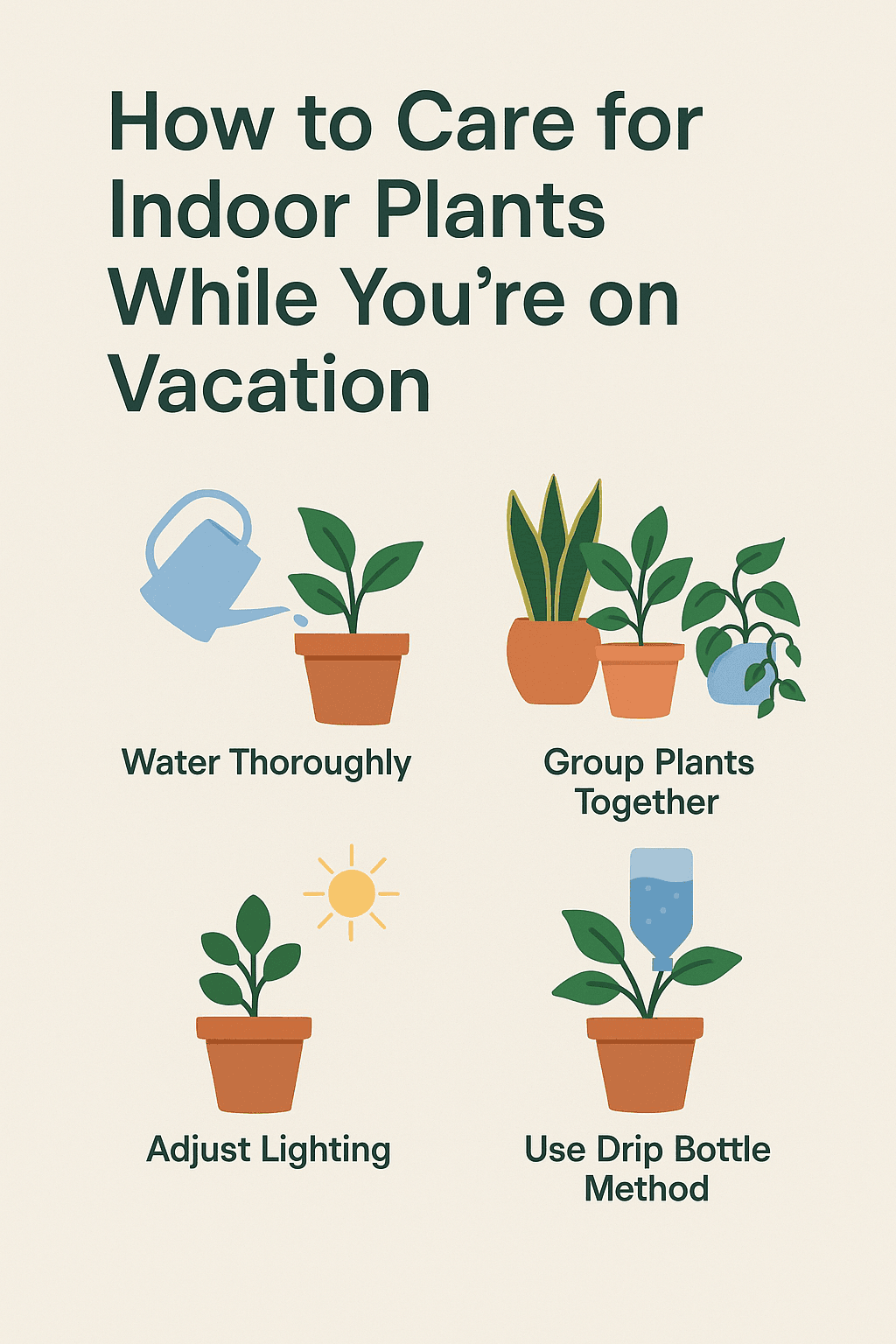 How to Care for Indoor Plants While You're on Vacation - sanjaynursery