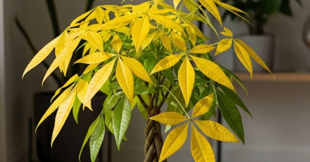 Money Plant with yellow leaves indoor plant care issue in home environment