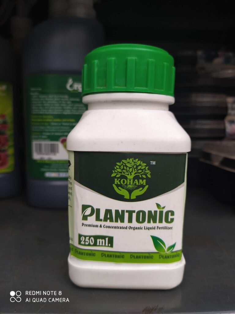 Plantonic concentrated organic liquid fertilizer bottle.